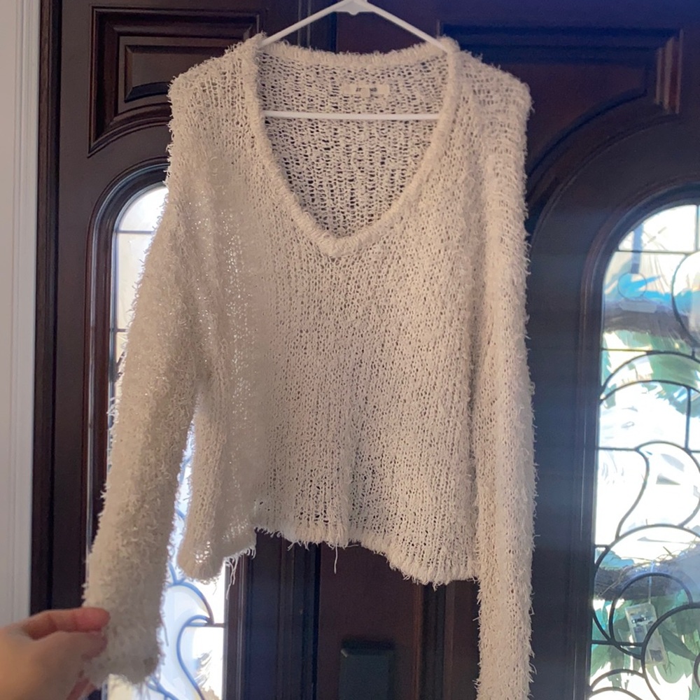 J Brand fuzzy dropped shoulder sweater